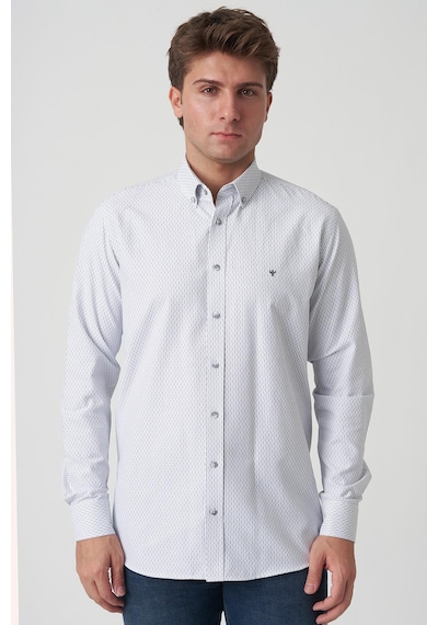 White Stone Alcobaça G2506 Slim Fit Gömlek Desenli Desenli Çok Renkli