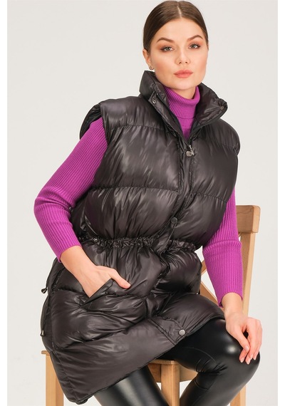 Z6732 Dewberry Hk Style Bayan Yelek-siyah Siyah