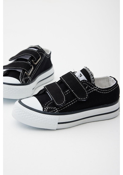 Tonny Black Kauçuk Taban Keten Cırtlı Çocuk Unisex Siyah Spor Ayakkabı Tbh1450 Siyah