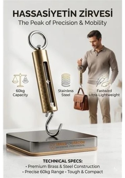Professional 60 Kg Eloksallı Metal El Kantarı - Hassasiyetin Zirvesi Serisi 715925