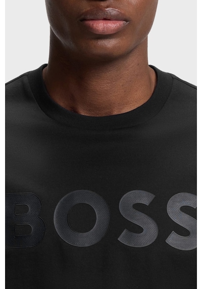 Boss Logolu Regular Fit Bisiklet Yaka T Shirt Erkek T Shirt 50566883 001 Siyah