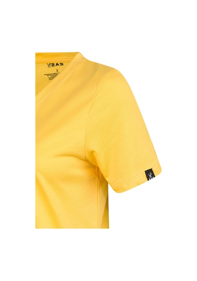 2as Alone Baskılı V Yaka Kadın T-shirt 404 Sarı