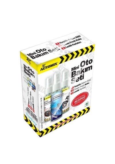 Automix Mini Bakım Seti Torpido Sütü, Parfüm, Lastik Parlatıcı 1 Set