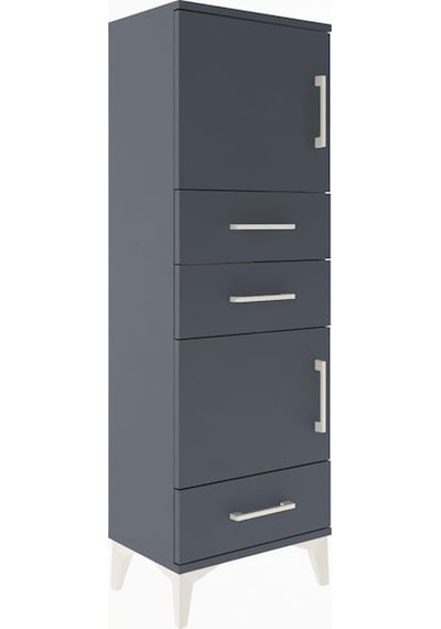 Arges Dolap 2 Raflı 3 Çekmeceli 2 Kapaklı 44x30x134 Antrasit-... Antrasit