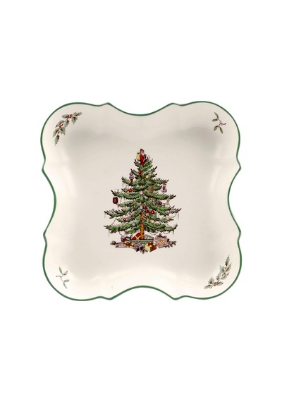 Spode Christmas Tree Devonia Tray 20cm / 8in - Kare Servis Ve Sunum Tabağı