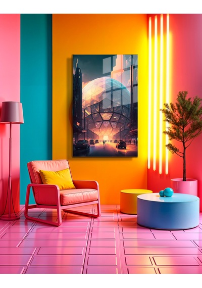 Space/uzay Yapay Zeka Özel Tasarım Cam Tablo Ofis, Mutfak Çocuk Odası, Salon 03