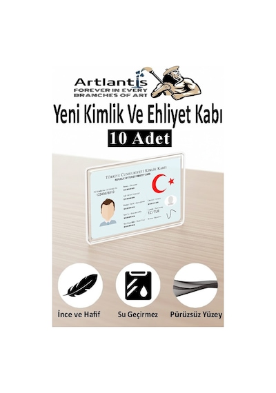 Kimlik Ehliyet Kabı Şeffaf 10 Adet Yumuşak Esnek Şeffaf Kırılmaz Kredi Kartı Koruyucu Kart Kılıfı Kart Kabı Plastik