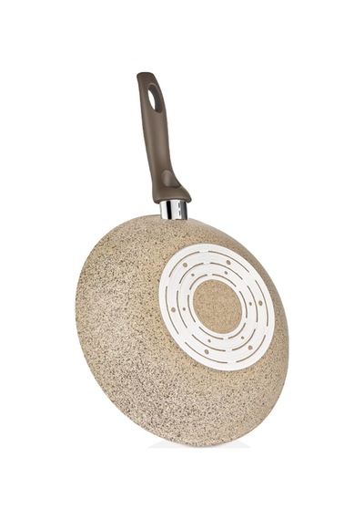 Creamy 28 Cm Granit Wok Tava Krem