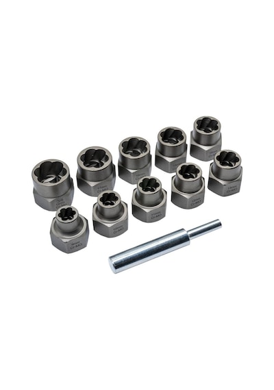 6124 Hasarlı Civata Ve Somun Sökme 1/2" Lokma Takımı 11 Parça