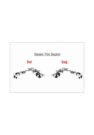 Oynayan Pandalar Çocuk Odası Duvar Sticker