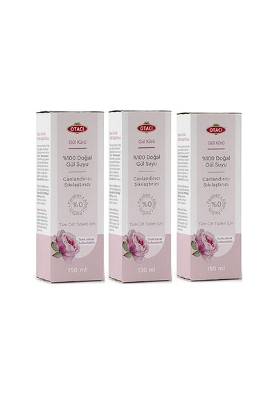 Tr Otacı%100 Doğal Gül Suyu 150 Ml X 3 Adet