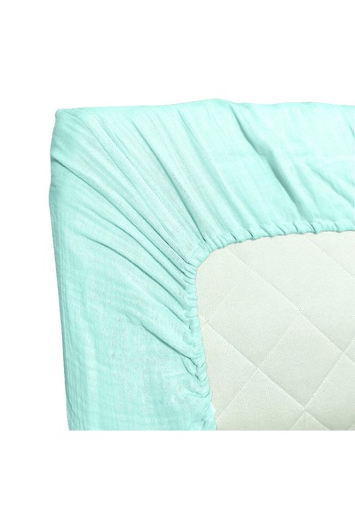 Joyous Mom Kids 4 Katlı Müslin Nevresim Takımı Organik Bebek Uyku Seti Mint