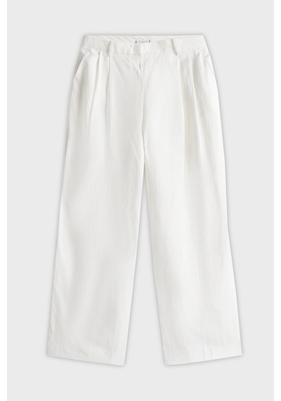 Tommy Hilfiger Bayan Pantolon Ww0ww47214 Z00 Açık Bej Açık Bej