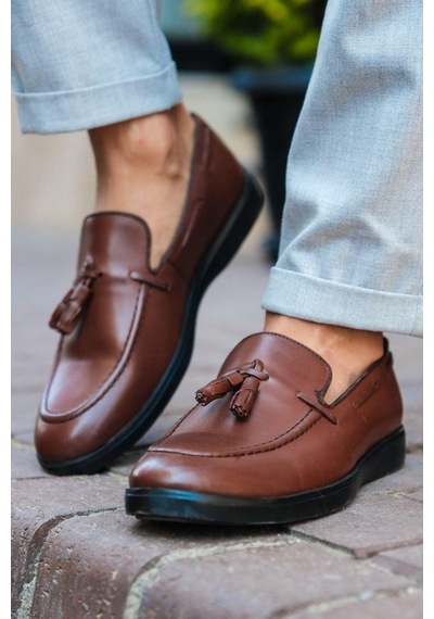 Mubiano Hakiki Deri Mbd100-tb Taba Püsküllü Erkek Spor Ayakkabı & Loafer Taba