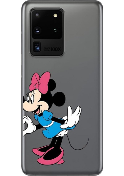Samsung Galaxy S20 Ultra Uyumlu Şeffaf Kılıf Couple Minnie 2 Tasarımlı