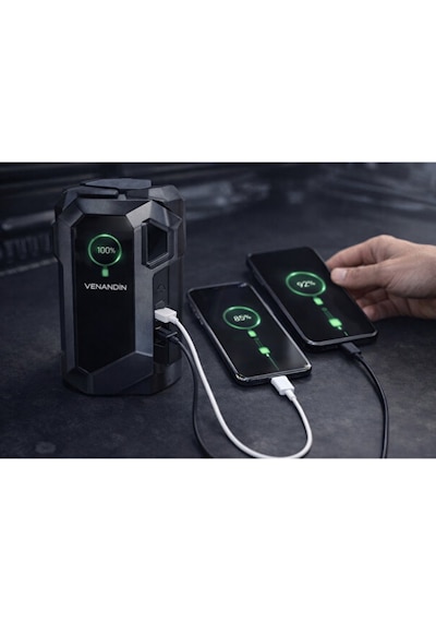 Arada Taşınabilir Akü Takviye Cihazı 4000a & Hava Kompresörü 150 Psı - 20000mah Powerbank Siyah