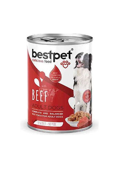 Bestpet Parça Etli Sığır Etli Yetişkin Köpek Konservesi 24 Adet 400 Gr 243-20019.04