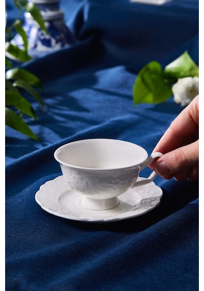 Karaca Beatrice Kahve Fincanı Ve Tabağı 100 Ml Beyaz