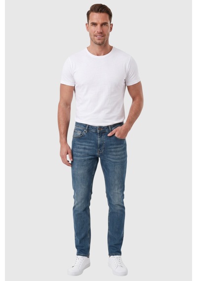 Rizzup Erkek Slim Fit Dar Kesim Likralı Mavi Kot Pantolon Yumuşak Dokulu Esnek Jean 2600692 Rizzup Erkek Slim Fit Dar Kesim Likralı Mavi Kot Pantolon Yumuşak Dokulu Esnek Jean 2600692