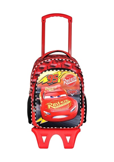 Hakan Çanta Disney Cars Arabalar Çekçekli Okul Çantası Şimşek Mcqueen Çekçekli Sırt Çantası