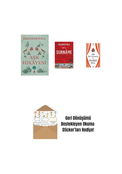 Aşk Hikâyesi + Surnâme - Bir Osmanlı Mâcerası + Aşk Bir Zamanlar Ciltli + Okuma Sticker'ları