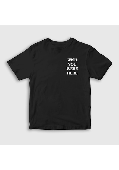 Presmono Unisex Çocuk Wish Astroworld Travis Scott T-shirt Siyah