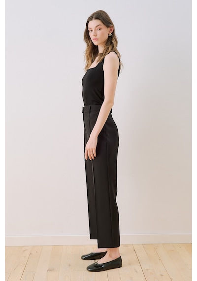 Manuka Kısa Paça Straıght Pantolon Siyah Ss26pnt00022-01