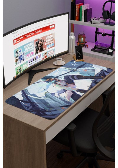Xiao Genshin Impact Anime Gacha V4 - 90x40 Xxl Gaming Mouse Pad Fare Altlığı