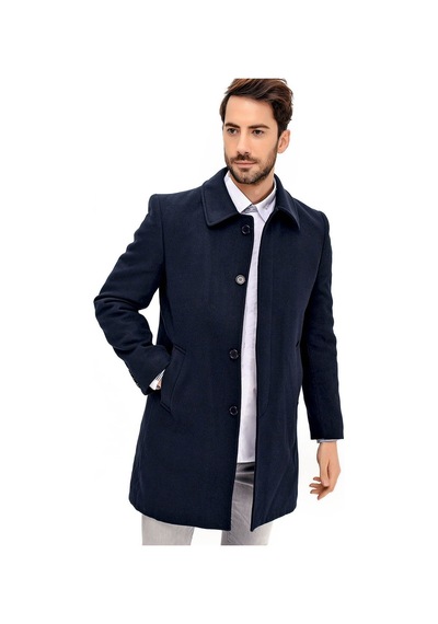 Plt8365 Dewberry Erkek Palto-Lacivert-Lacivert