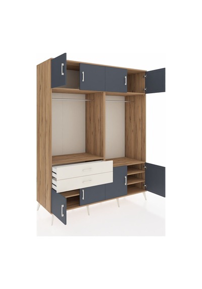 Kronos Gardrop 7 Raflı 2 Çekmeceli 2 Askılı 176x59x221 Çam-antrasit/aytaşı Antrasit/aytaşı Kronos Gardrop 7 Raflı 2 Çekmeceli 2 Askılı 176x59x221 Çam-antrasit/aytaşı Antrasit/aytaşı