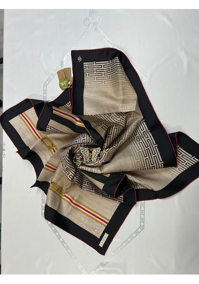 Armine Nostalji Serisi %100 Twill İpek Eşarp