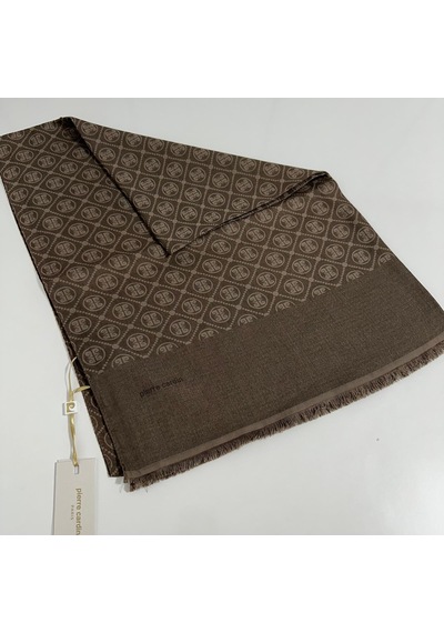 Pierre Cardin Elegans Monogram Şal-75 X 190-090700-932 Kahverengi KAhverengi