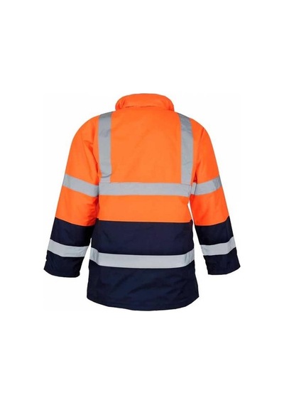 Reflektörlü 300d Oxford Çift Renk Parka Yağmurluk Turuncu Sarı