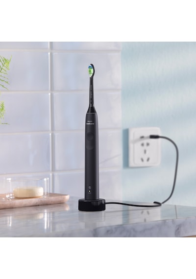 Philips Sonicare 4100 Serisi Sonic Şarjlı Diş Fırçası Siyah - HX3681/54 - Temizleme-Hassas Mod-14 Gün Pil Süresi