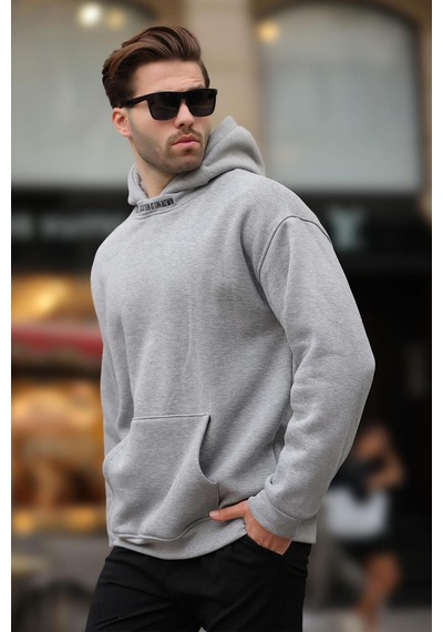 Grimelanj Kapüşonlu Nakış Detaylı Sweatshirt 7099 Grimelanj
