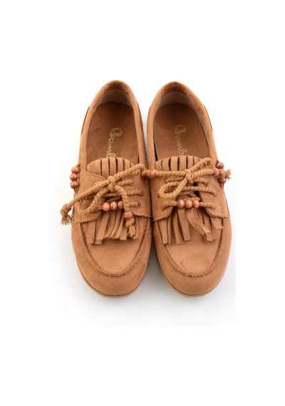 Bambi Taba Kadın Loafer Ayakkabı K01566004872 Taba