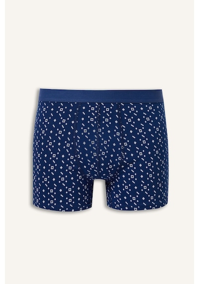 Defacto Regular Fit Geometrik Desenli 3lü Boxer I3046ax26aunv135 Lacivert-nv135