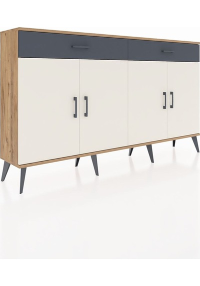 Arges Konsol 4 Raflı 2 Çekmeceli 4 Kapaklı 176x30x99 Çam-aytaşı/a Çam-aytaşı/antrasit Arges Konsol 4 Raflı 2 Çekmeceli 4 Kapaklı 176x30x99 Çam-aytaşı/a Çam-aytaşı/antrasit