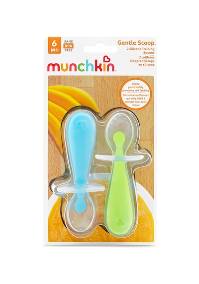 Munchkin Yumuşak Beslenme Alıştırma Kaşıkları 6+ Ay Mavi - Yeşil 2'li Mavi -Yeşil