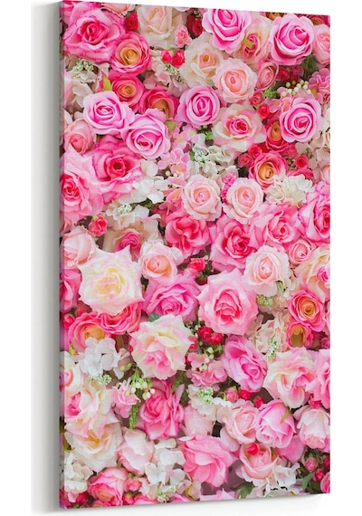 Olla 40x80 Cm 11589dd Çiçek Görseli Dikey Dar Kanvas Tablo