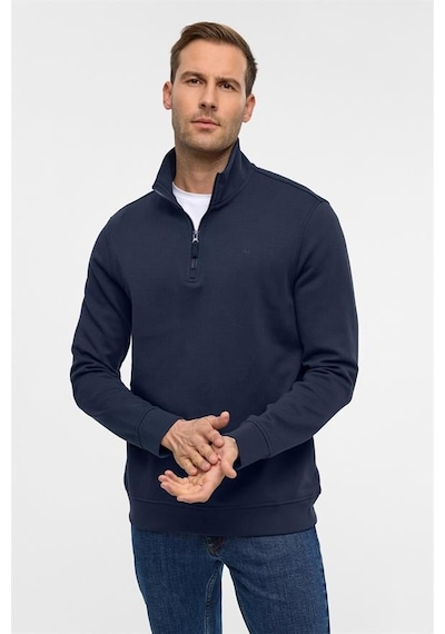 Süvari Lacivert Regular Düz Yarım Balıkçı Yaka Sweatshirt Lacivert
