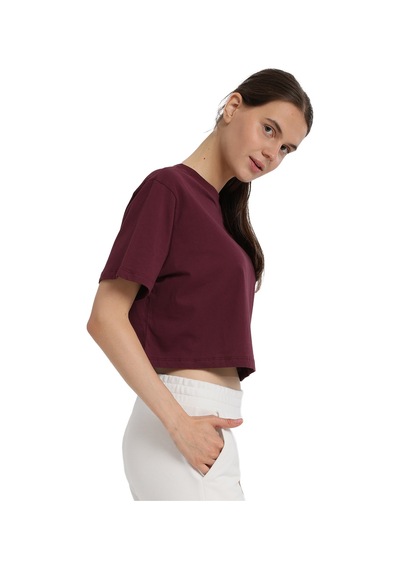 Sportive Sedona Cropped Kadın Bordo Günlük Stil T-shirt 25kk1034-brd 1776533 Bordo