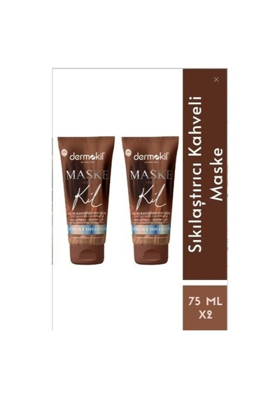 Dermokil Kahve İçerikli Soyulabilir Sıkılaştırıcı Kil Maskesi 2 x 75 ML
