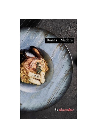Bonna Porselen Madera 28 Cm 2'li Makarna Tabağı Siyah