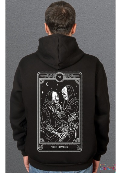 Bumeta The Lovers Vı Aşk Sweatshirt Unisex Kapüşonlu Hoodie Siyah
