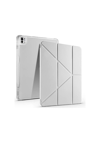 Apple Uyumlu iPad Air 13 Inç 2024 A2898-a2899 Kılıf 3 Farklı Stand Kalemlikli Tri Folding Tablet Kılıfı
