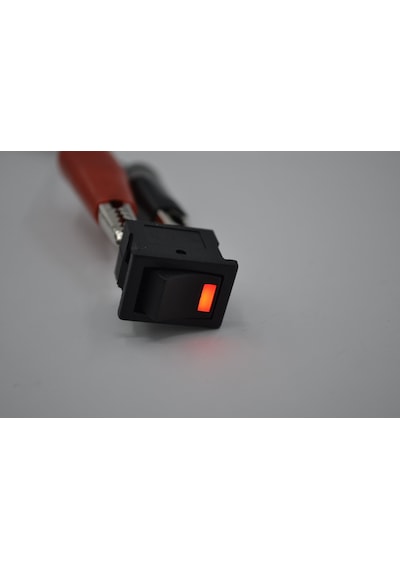 12v Oto Elektrik Anahtarı Kırmızı Ledli Siyah Dikdörtgen 1-0