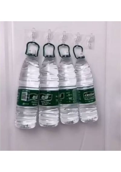 5'li 6x6cm Şeffaf Güçlü Kendinden Yapışkanlı Kapı Duvar Askısı Ağır Yük Taşıma Plastik Turuncu Diğer