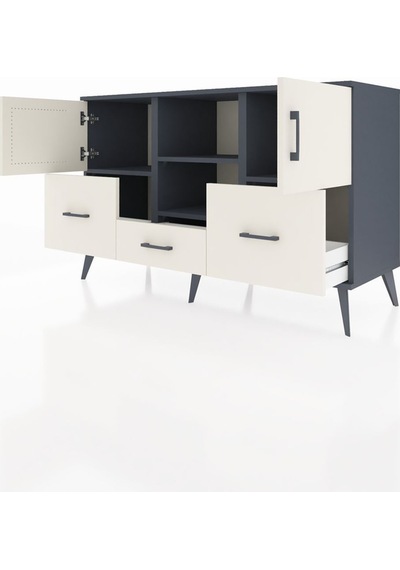 Hyperion Konsol 4 Raflı 3 Çekmeceli 3 Kapaklı 132x44x83 Antrasit-aytaşı Aytaşı Hyperion Konsol 4 Raflı 3 Çekmeceli 3 Kapaklı 132x44x83 Antrasit-aytaşı Aytaşı