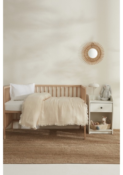 Karaca Home Bebek %100 Pamuk Lily Bebek Battaniye Ekru Ekru